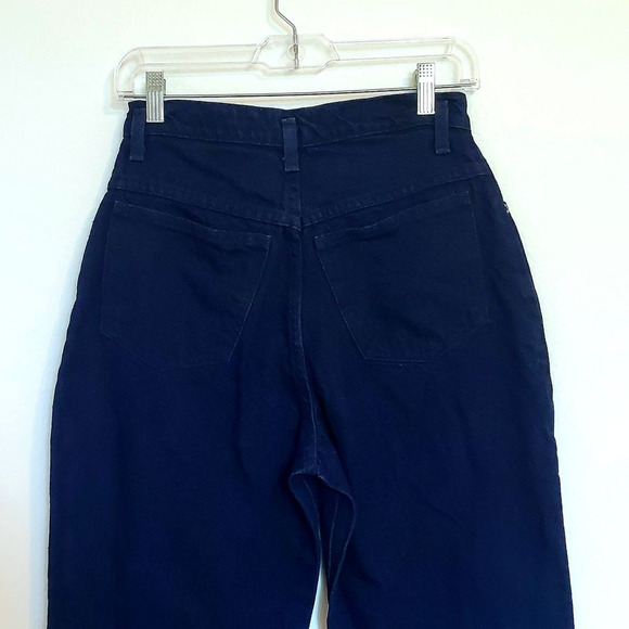 Sasson Vintage Ultra High Rise Dark Wash Jeans Waist 26" Inseam 30 Barrel Shape - Picture 4 of 8